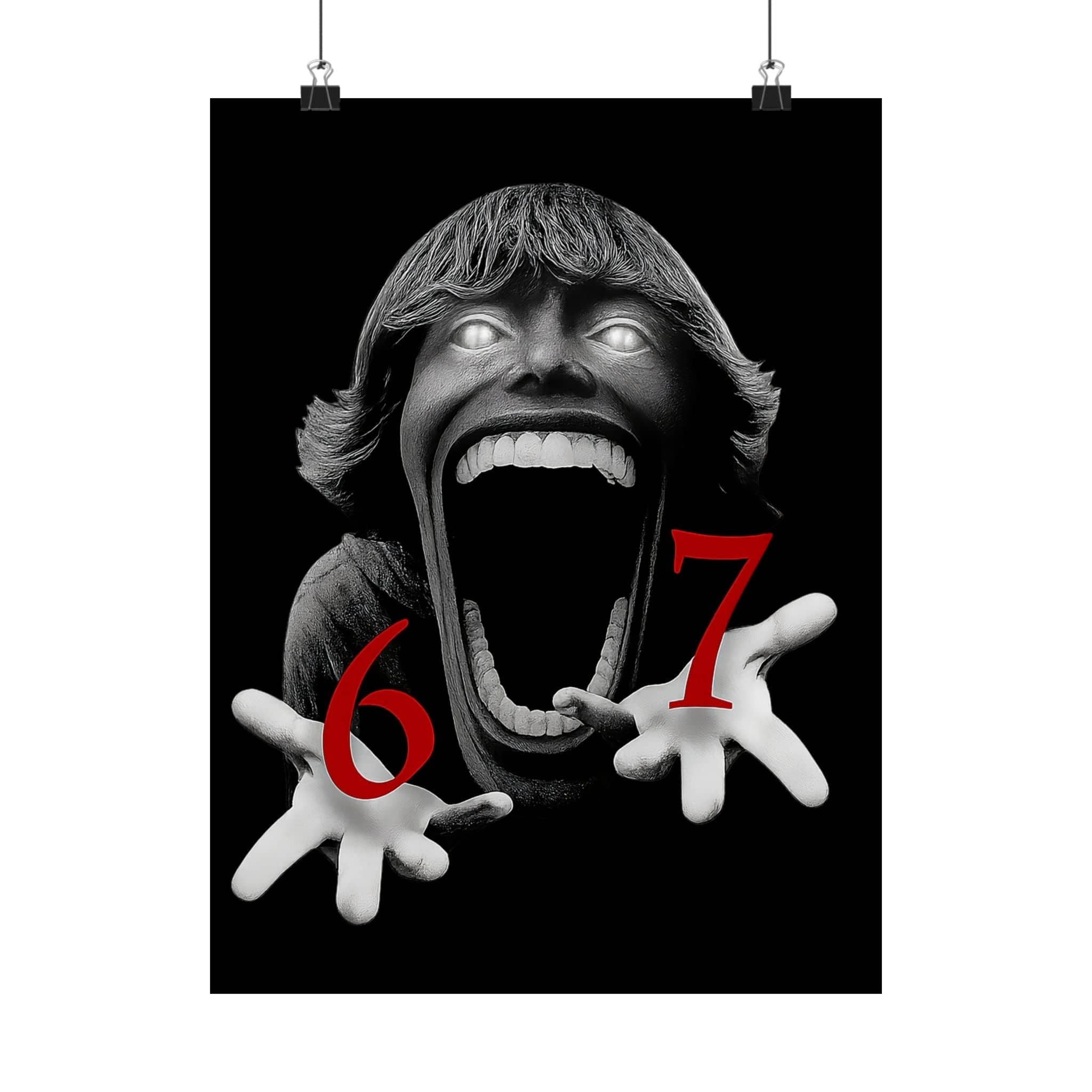 Plakat brainrot — 67 - brainrot-tee 12" x 16" / Matte