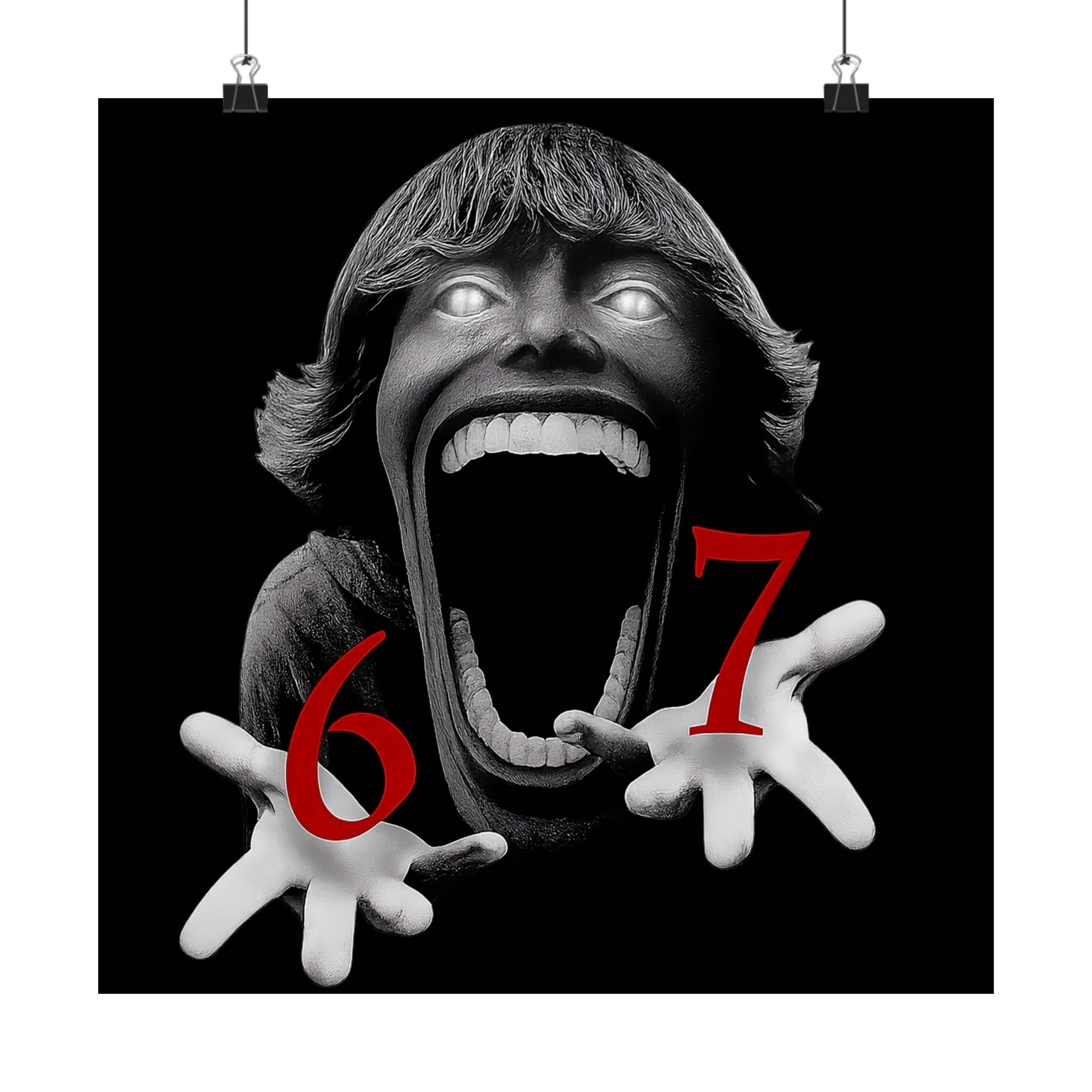 Plakat brainrot — 67 - brainrot-tee 14" x 14" / Matte