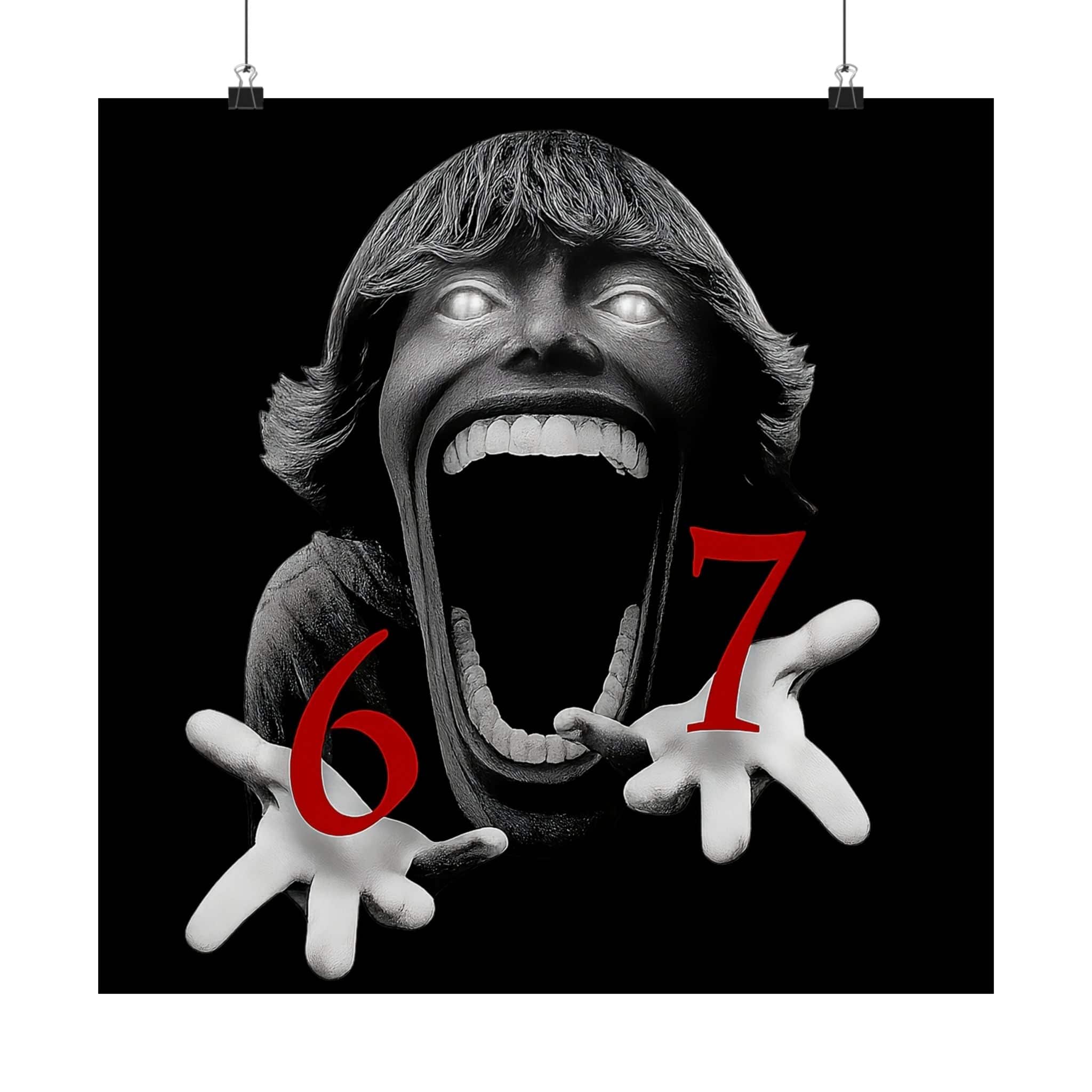 Plakat brainrot — 67 - brainrot-tee 18" x 18" / Matte